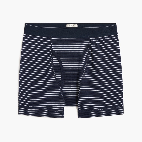 New JCREW Mens Size M Boxer Briefs in Navy and White Stripe - Picture 1 of 3